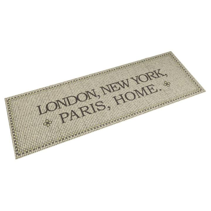 vidaXL Küchenteppich Waschbar Hauptstädte Home 45x150 cm Samt 45 x 150 cm (Rechteckig) Capital Home,