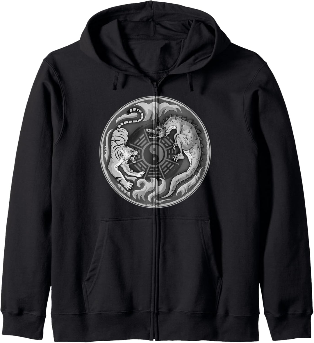 Yin Yang Kampfkunst Drachentiger Design Kapuzenjacke
