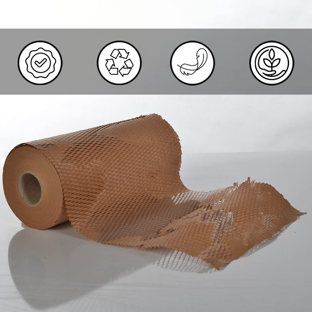 OliveBird Wabenpapier Verpackungspapier 50cmx100 meter (50m²) Verpackungsmaterial Papier Rolle Füllm