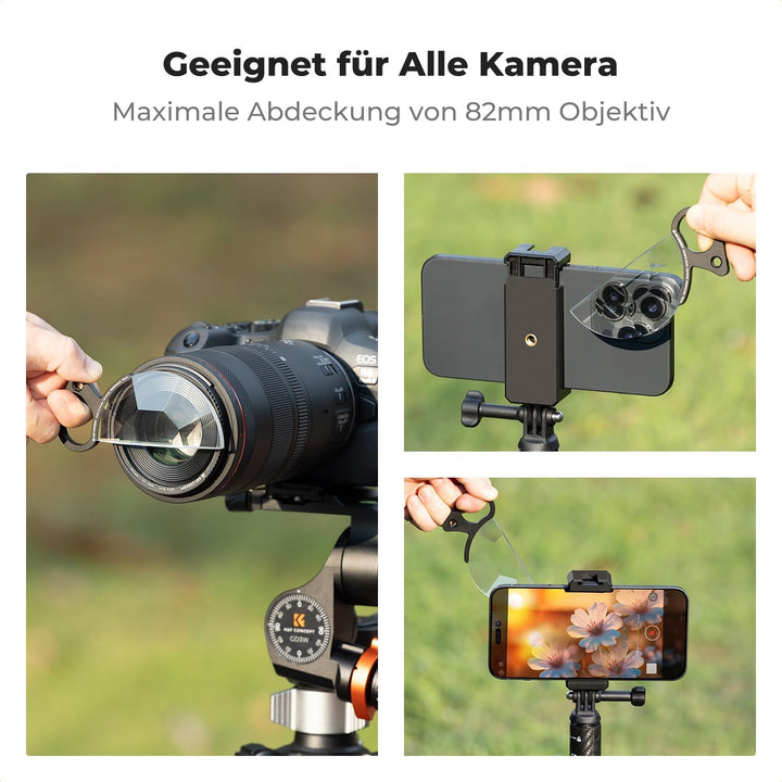 K&F Concept Nano-B Serie 79mm Handheld Halbkreis Kaleidoscope Filter, Halbkreisprisma,Spezielle Effe