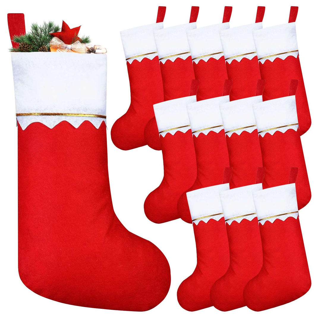 12 Stück Weihnachtsstrumpf Personalisiert,Weihnachtssocken Zum Aufhängen,Nikolaus Socken Zum Befülle
