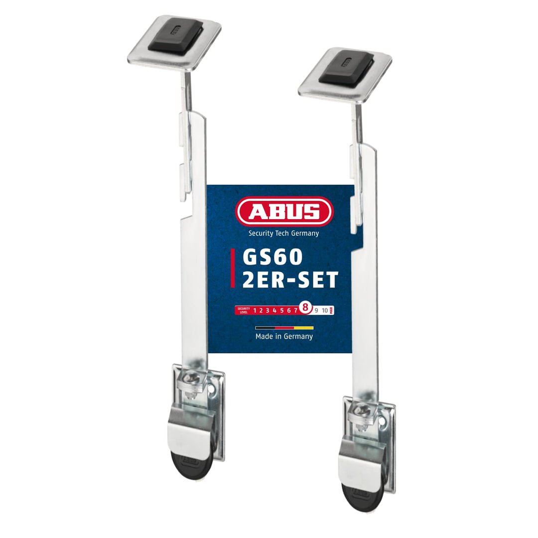 ABUS Gitterrostsicherung GS60 - Schutz für Kellergitter - mit Zugstab und grossen Halteplatten - ABU