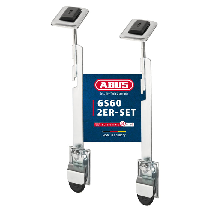 ABUS Gitterrostsicherung GS60 - Schutz für Kellergitter - mit Zugstab und grossen Halteplatten - ABU