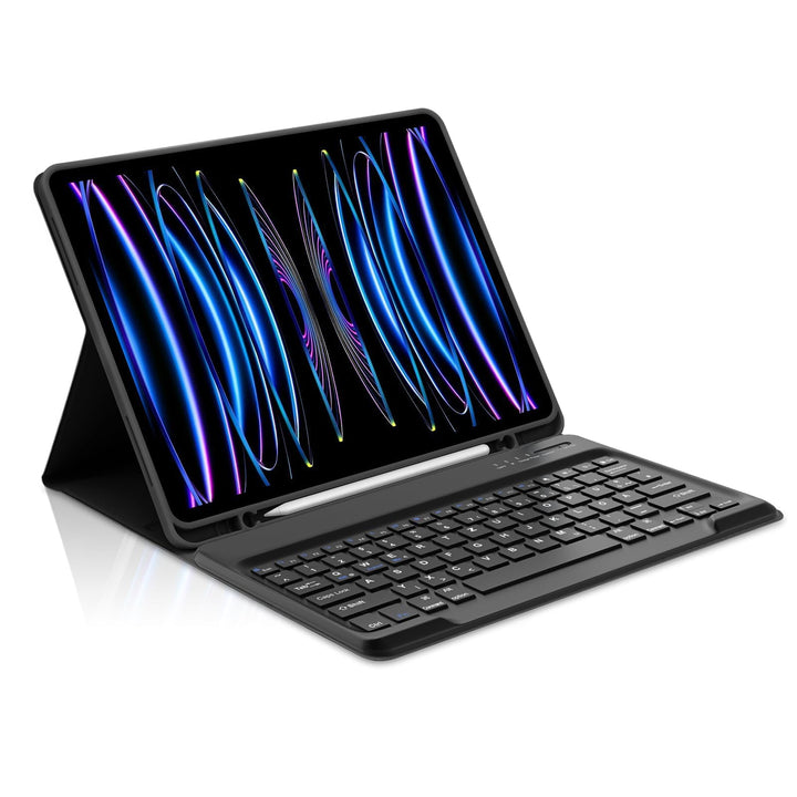 Für iPad Pro 12,9" Hülle mit Tastatur (2018-2022) – Deutsche QWERTZ Bluetooth 5.0 Tastatur, 90h Nutz