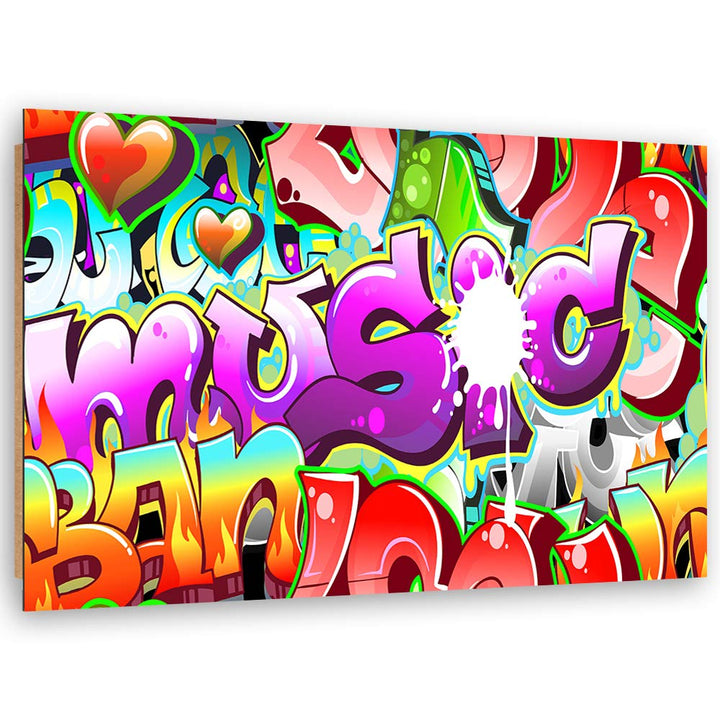 Wandbild Musik Modern Deko Kunst Bilder abstrakt Violett 90x60 cm M14500 90x60 cm, M14500 90x60 cm