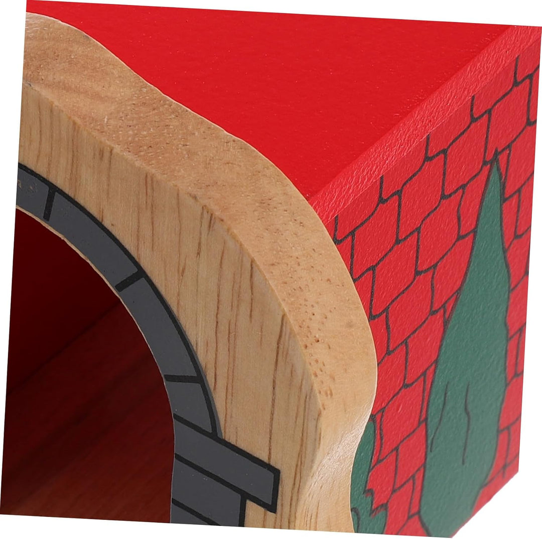 BESTonZON Holzeisenbahn Zubehör Tunnelerweiterung Holzmodell Eisenbahntunnel Für Kinder Spielzeug Kr