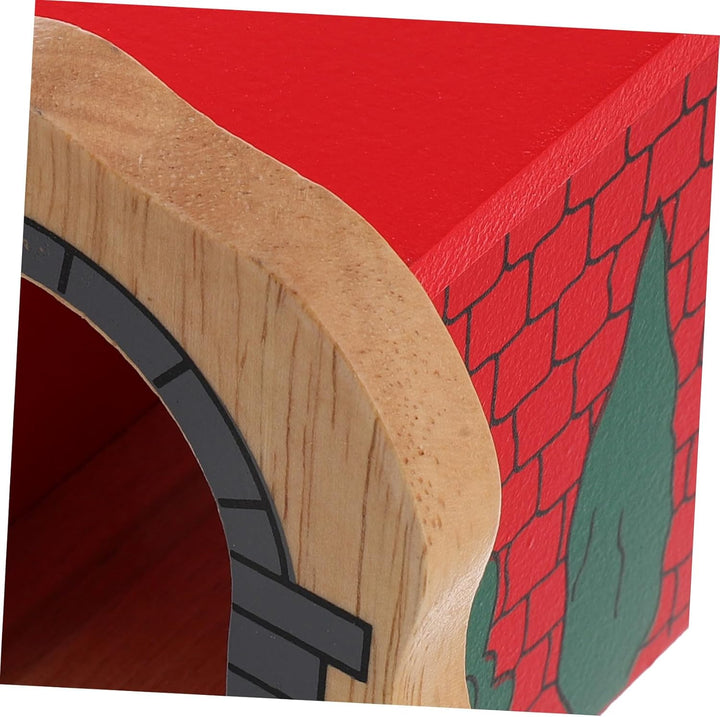 BESTonZON Holzeisenbahn Zubehör Tunnelerweiterung Holzmodell Eisenbahntunnel Für Kinder Spielzeug Kr