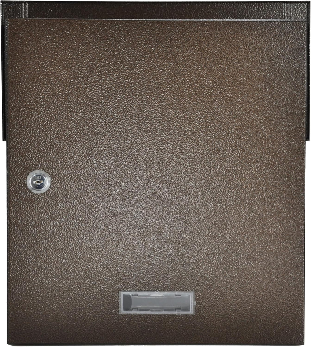 Mauerdurchwurf Briefkasten Braun Bronze Antik Einbaubriefkasten Durchwurfkasten mit regulierbarer Ti