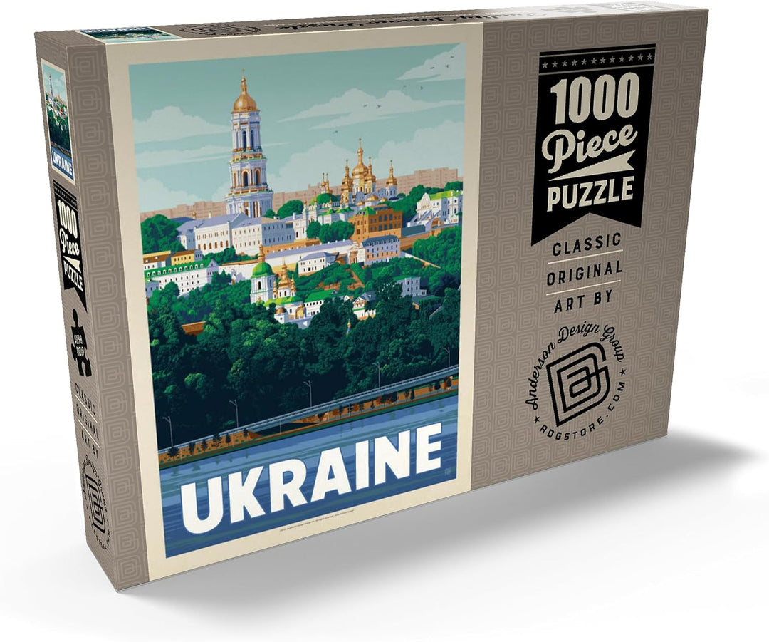 Ukraine: Kiew, Vintage Poster - Premium 1000 Teile Puzzle - MyPuzzle Sonderkollektion von Anderson D