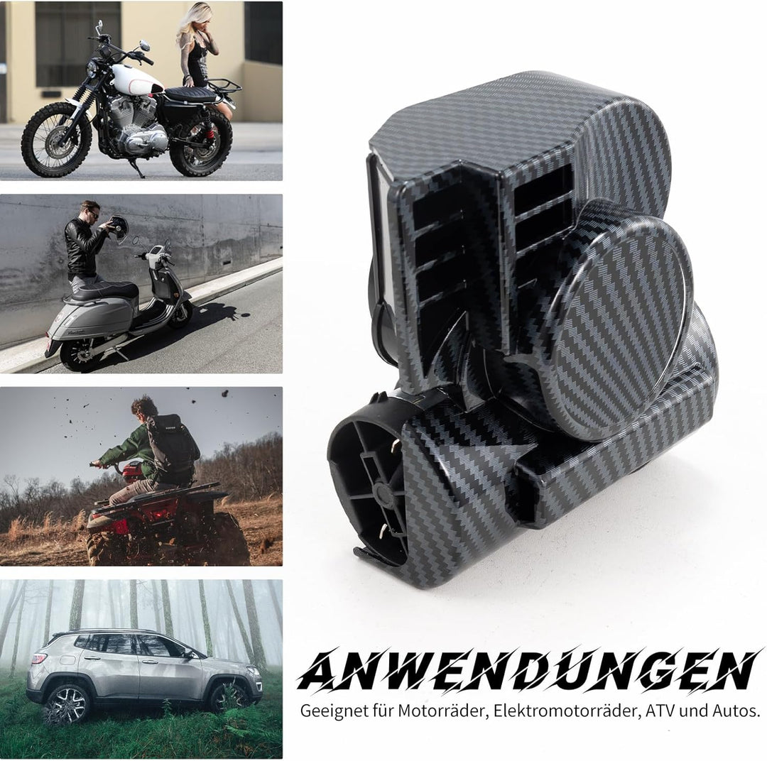 FARBIN Autohupe 12v Druckluft Hupe Airhorn mit kompressor Laute Lkw Luft horn Signalhorn für Motorra