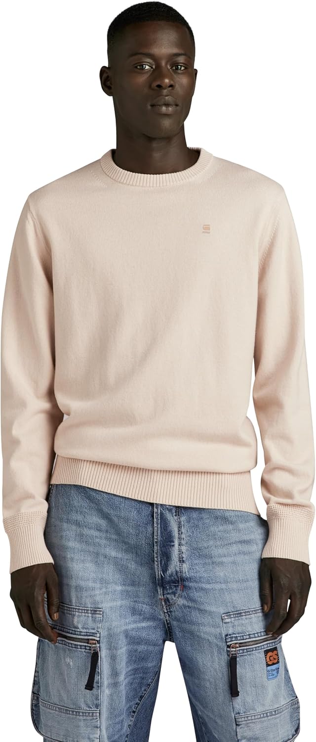 G-STAR Herren Premium Core Knitted Sweater M Beige (Whitebait D21931-d563-1603), M Beige (Whitebait