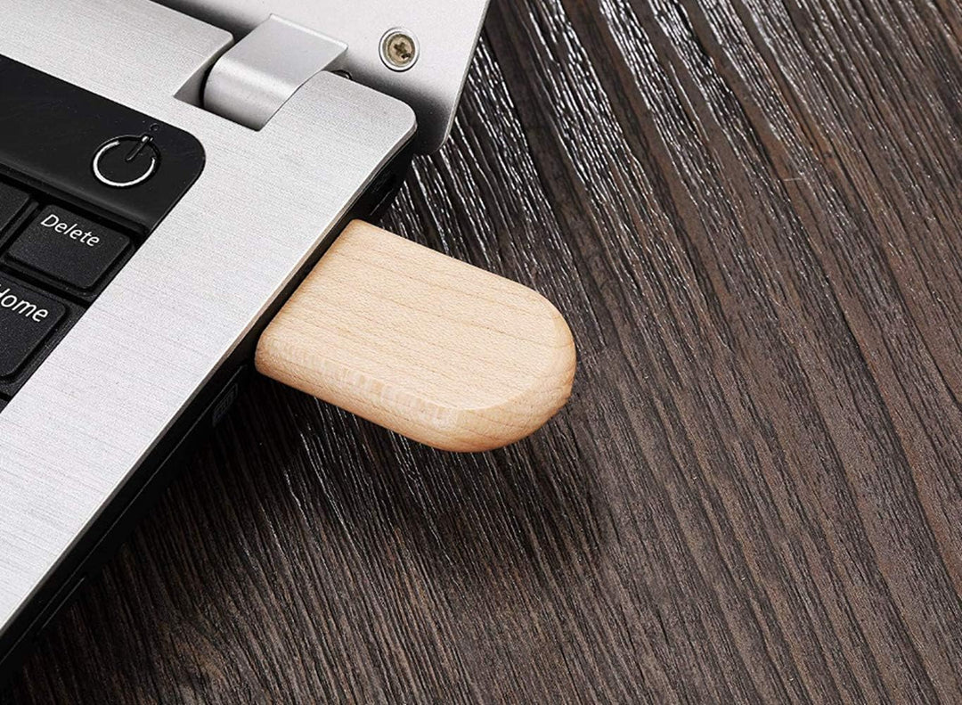 Anloter Holz-Flash-Laufwerke, 5 Stück, USB 2.0, USB-Stick, Holz-Memorystick, Jump Drive für Backup B