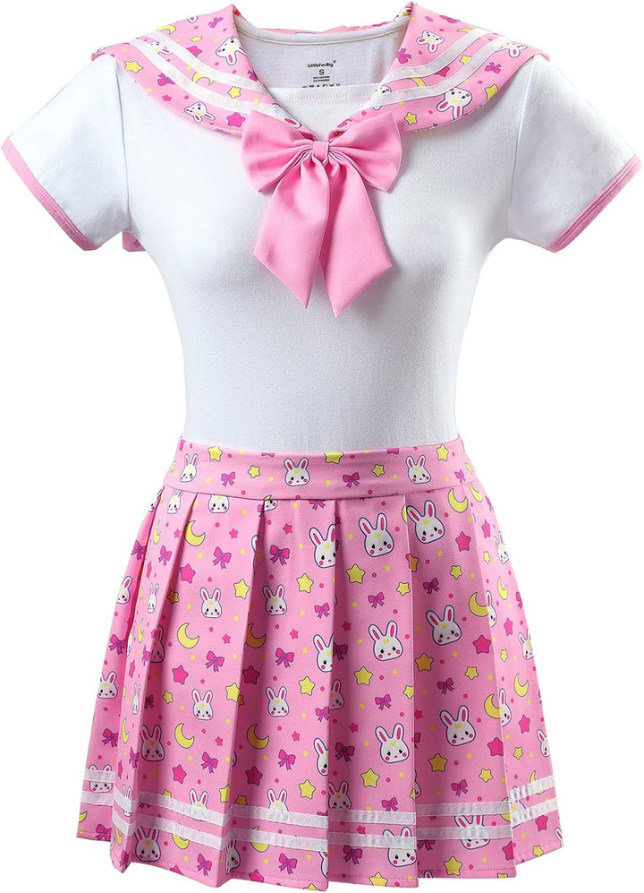 LittleForBig Baumwolle Strampler Onesie Pyjamas Bodysuit - Klassische Japanische Schulmädchen Kleid