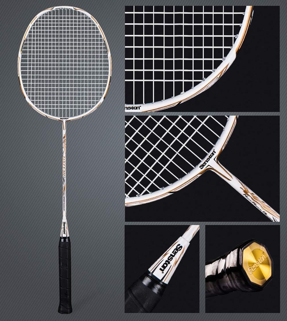 Senston S300 Graphit Badminton Set Carbon-Fiber Badmintonschläger Badminton Schläger mit Schlägertas