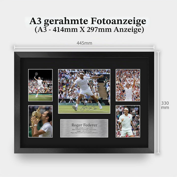 HWC Trading FR A3 Roger Federer Tennis Geschenke Gedruckt Signiert Autogramm Bild Für Erinnerungsstü