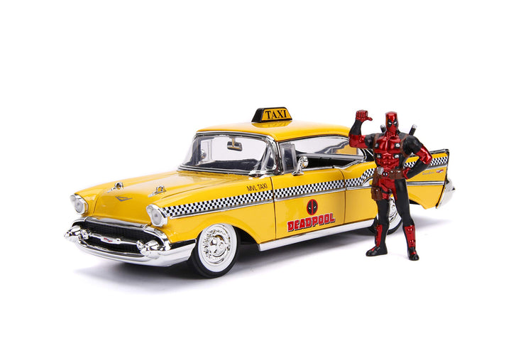 Jada JA30290 1:24 Deadpool Taxi mit Figur, Mehrfarbig