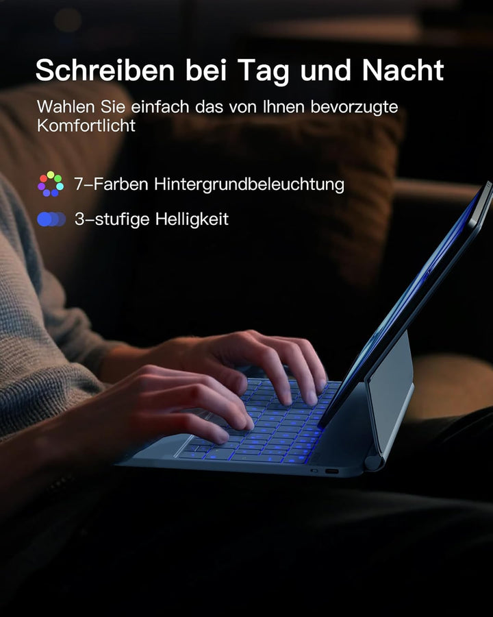 Inateck NeoMagic Magnetische Tastatur Hülle für iPad 10 Generation 10,9 Zoll,11 Generation 2025 A16