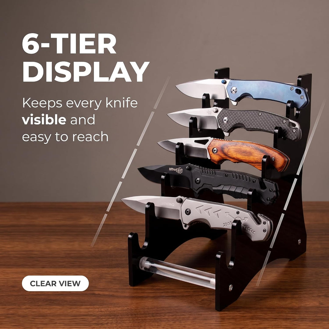Messerständer, Messerhalter, Messer-Präsentationsständer, Messer-Vitrine, Sammlerstück, Messer-Präse
