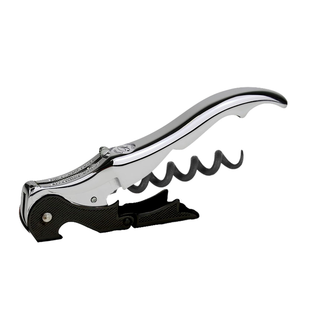 Pulltap's Genuine - Slider 150 Chrom / Schwarz - Profi-Korkenzieher Verchromt Schwarz, Verchromt Sch