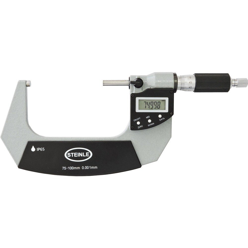 STEINLE 2245 Bügelmessschraube Digital 75-100 mm DIN 863, Schutzart IP65
