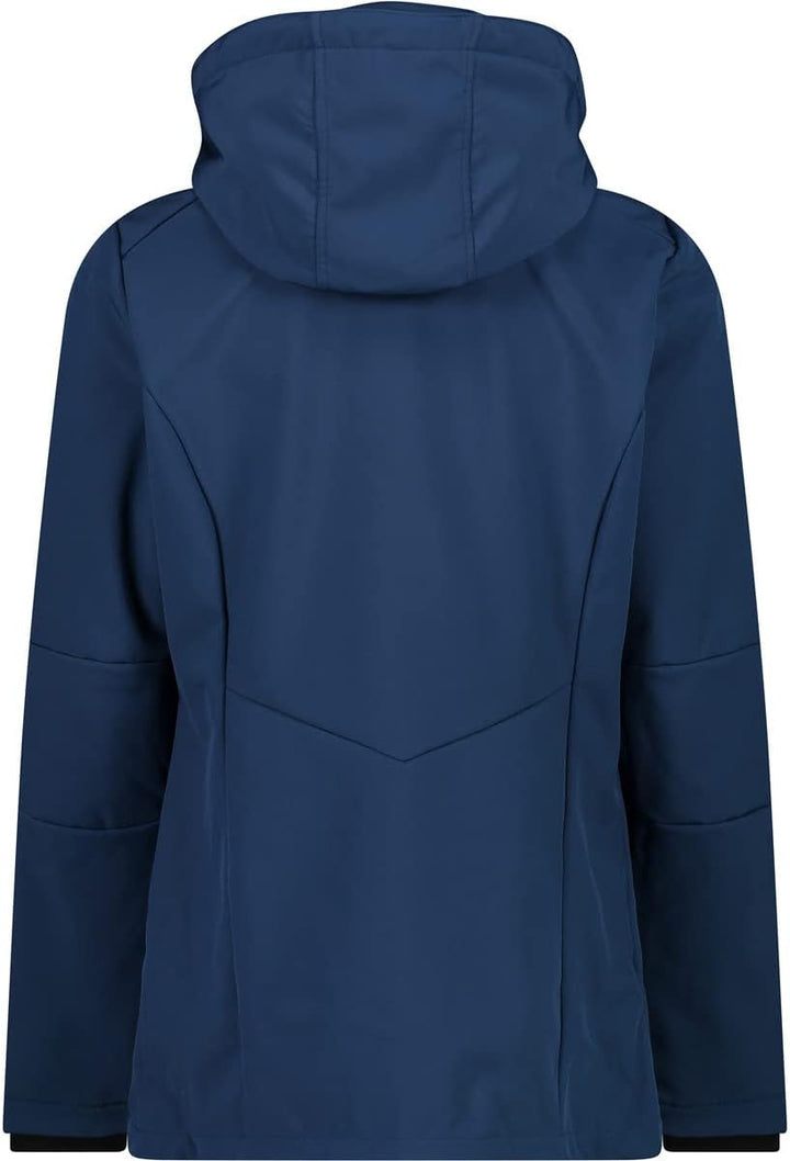 CMP Damen Damen-softshelljacke mit Abnehmbarer Kapuze WOMAN JACKET ZIP HOOD 42 Blue Ink-Cristal Blue