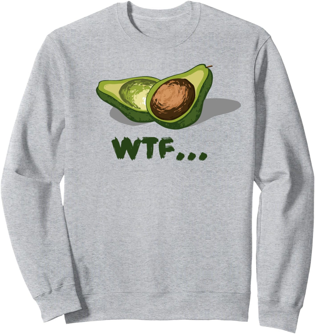 Huge Avocado Pit Funny WTF Vintage Minimalist Graphic Sweatshirt