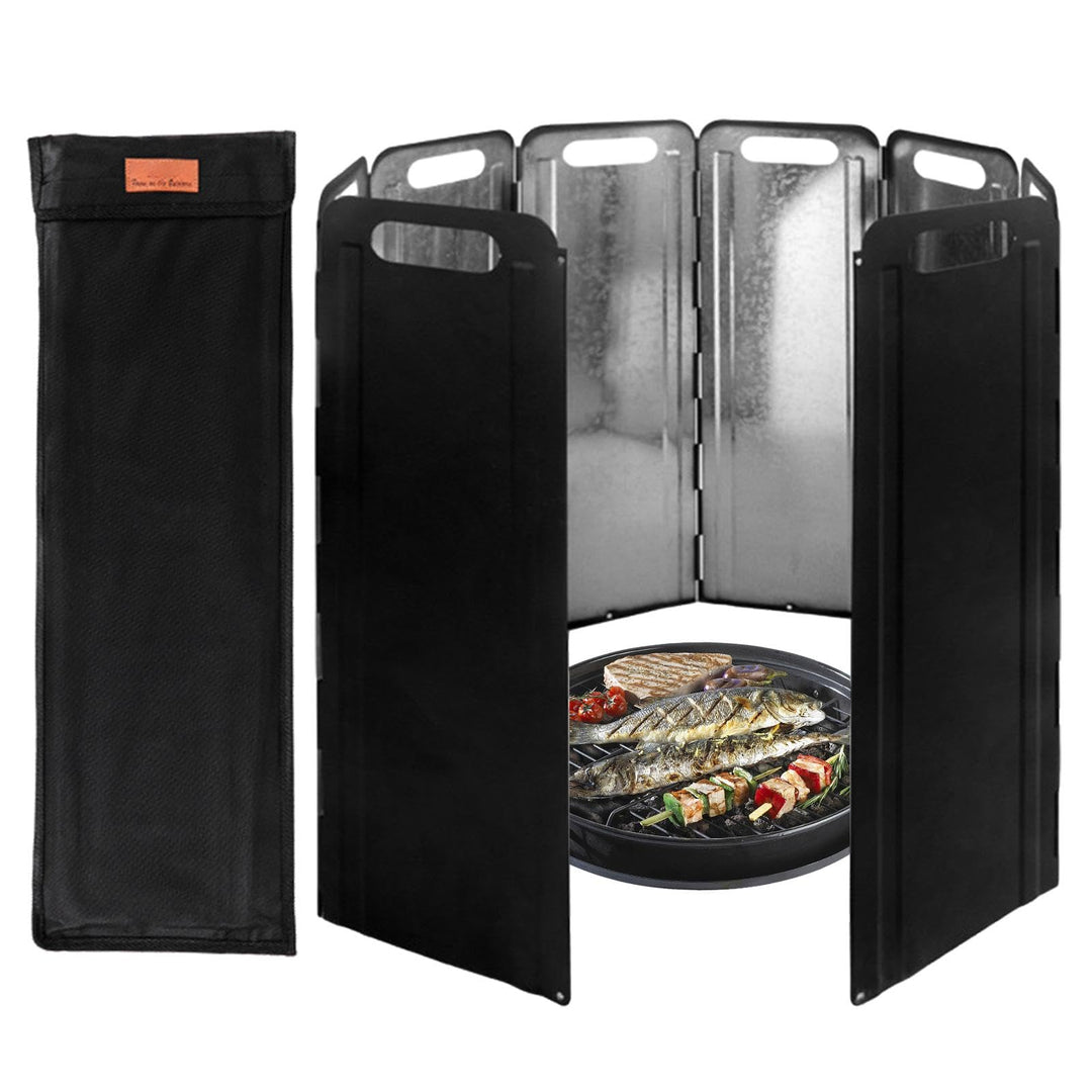 Windschutz aus verzinktem Eisen, Grill, Picknickkocher, Windschutz, faltbarer Campingkocher, Windsch