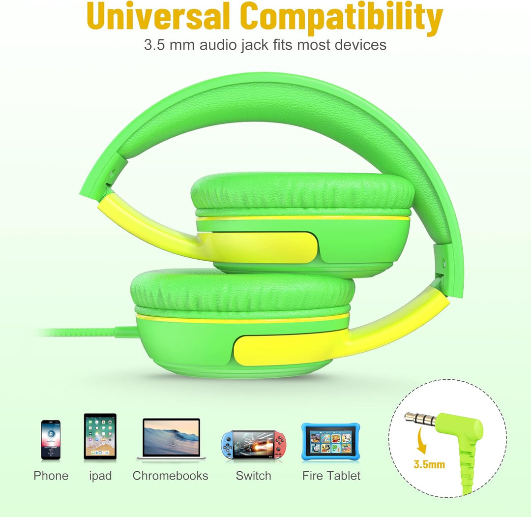 RockPapa Share 2 Pack Kinder Kopfhörer, 85dB/94dB Lautstärkebegrenzung, Kopfhörer Kinder mit Mikrofo