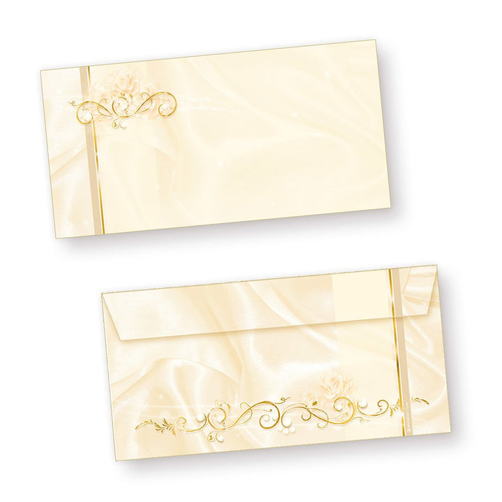 Briefumschläge creme (250 Stück) Elegante DIN lang Kuverts Umschläge für Einladungen Hochzeit 250 Um