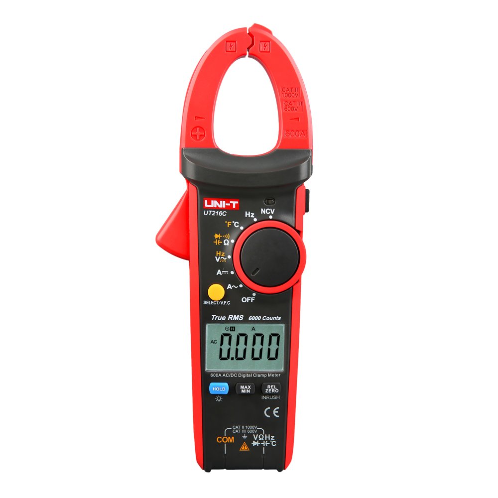 UNI-T UT216C True RMS 600A Digitale Strommesszange Voltmeter Amperemeter Auto Range Tester Single, S