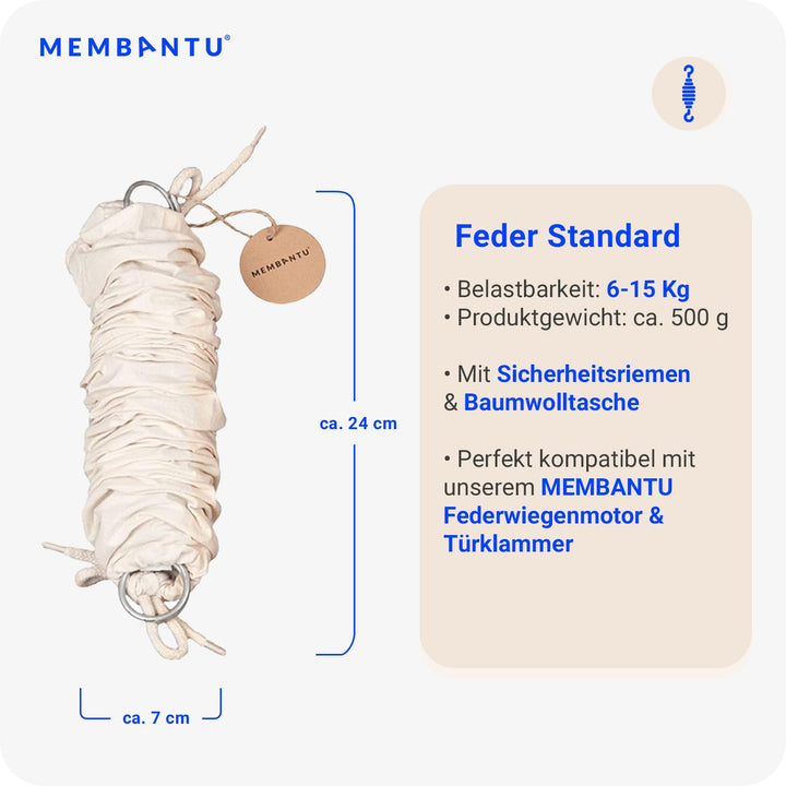 Membantu Babywiegen Feder für Federwiege (6-15 kg) | Schwingfeder Hängewiege Zubehör | Sanftes wiege