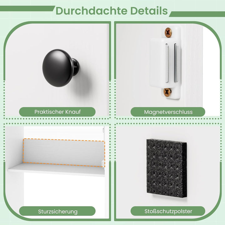 GIANTEX Nähtisch mit Ladestation, Nähmaschinentisch klappbar, Nähschrank mit Rollen, Nähmaschinensch