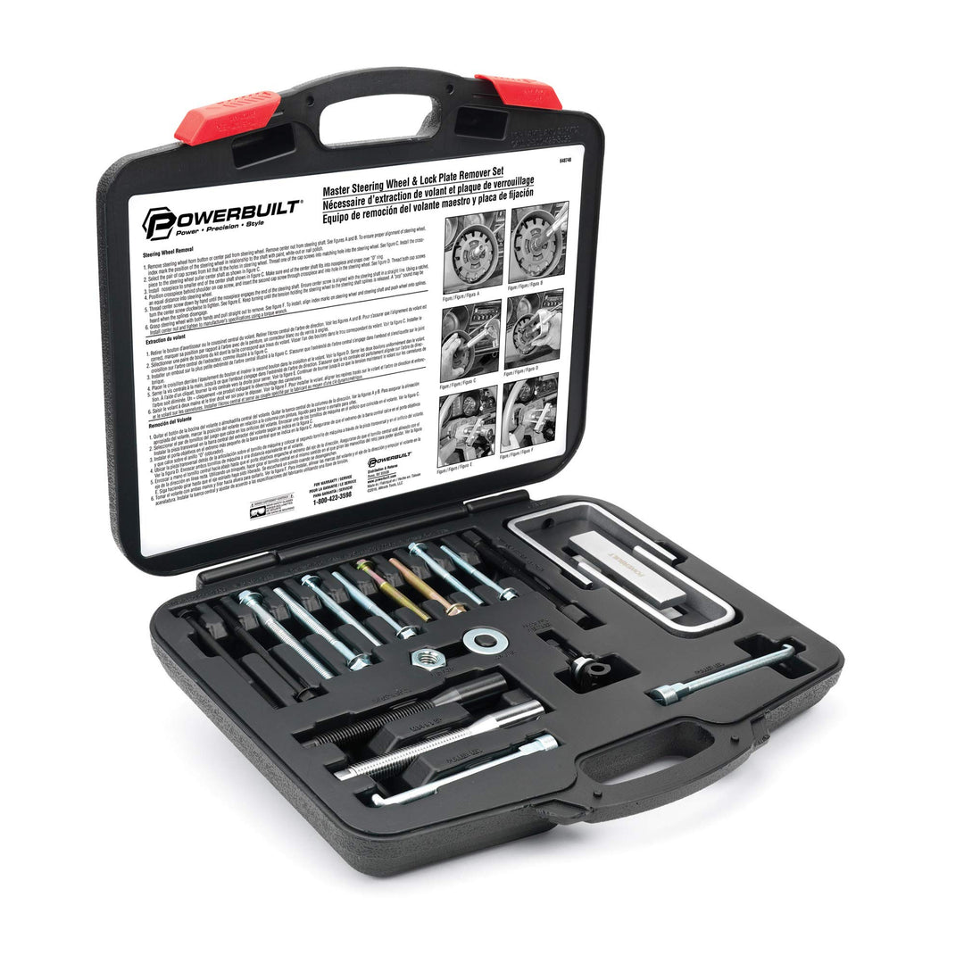 Alltrade 648748 36 Master Wheel & Lock Plate Puller Tool Set, 22-teilig | für die Reparatur von Lenk