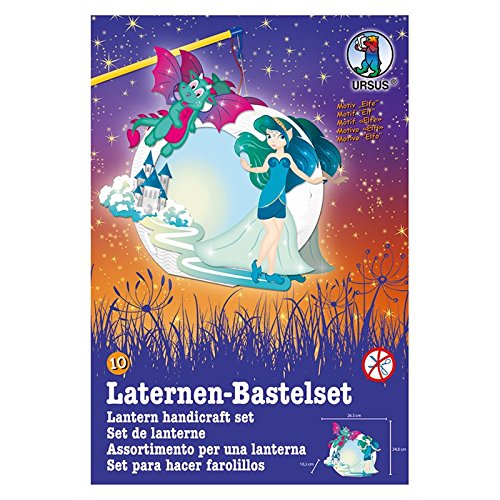 Ursus Laternen-Bastelset Easy Line (mit Laternenstab elektrisch, Elfe) mit Laternenstab elektrisch E