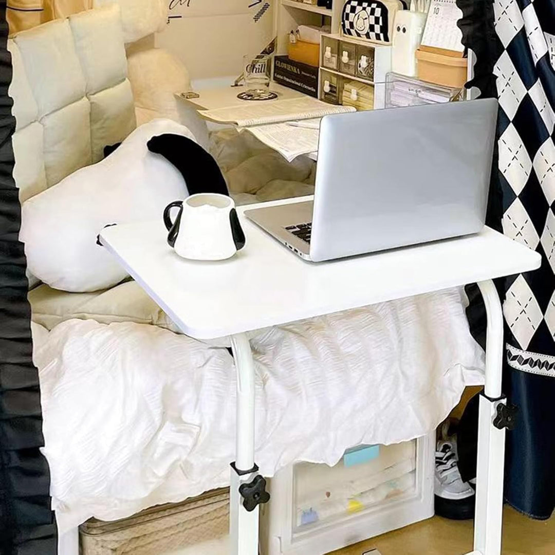 Laptoptisch Beweglicher Arbeitsschreibtisch, höhenverstellbar, tragbarer Nachttisch mit Rollen, bewe