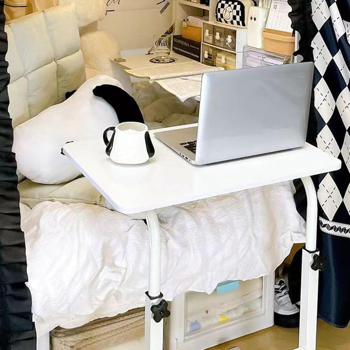 Laptoptisch Beweglicher Arbeitsschreibtisch, höhenverstellbar, tragbarer Nachttisch mit Rollen, bewe
