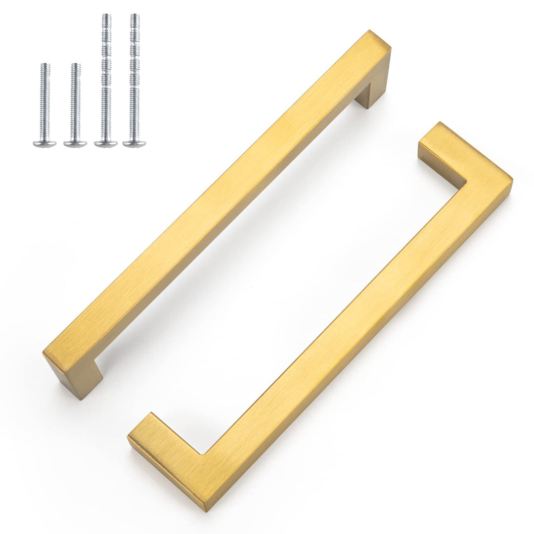 LONTAN 20 Stück Möbelgriffe Gold Griffe für Küchenschränke Gold, Schrankgriffe 160mm Lochabstand Sch