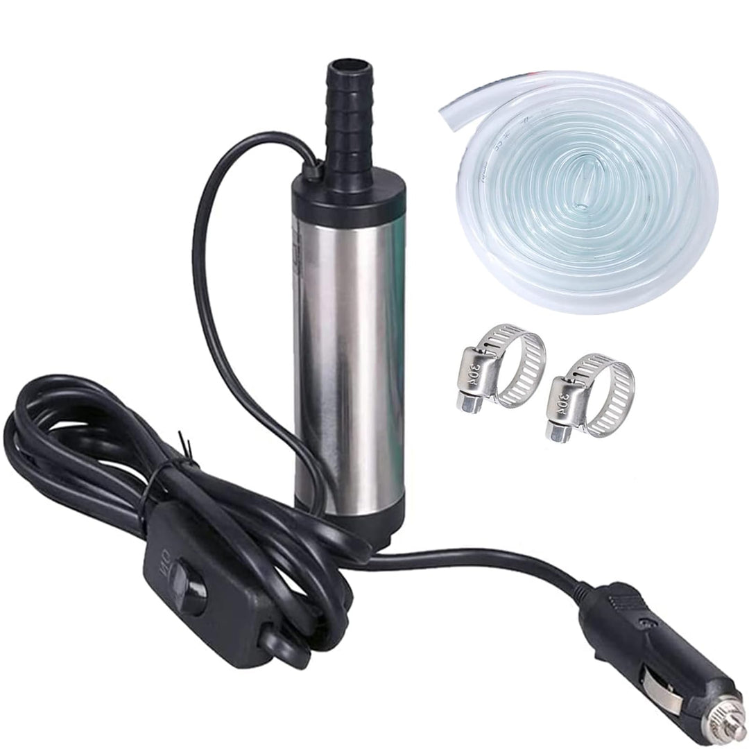 CHUKCHI 12V DC Tauchpumpe, 38mm Elektrische Wasserpumpe für Wasser, Öl, Diesel & Kraftstoff, Zigaret