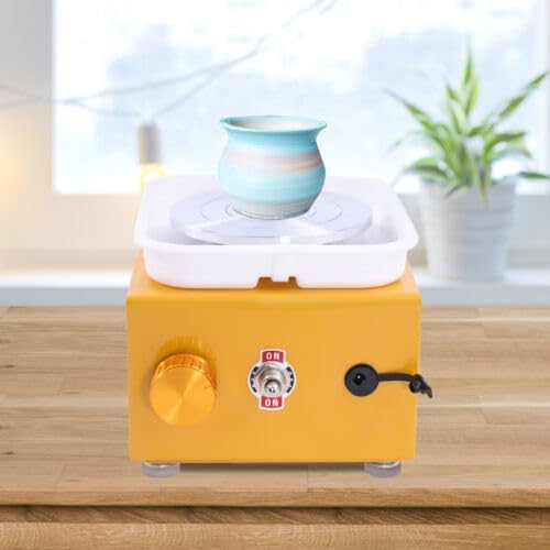 Mini-Töpferscheibe, Keramikradmaschine mit Einstellbarer Geschwindigkeit, Elektrische Töpferscheibe