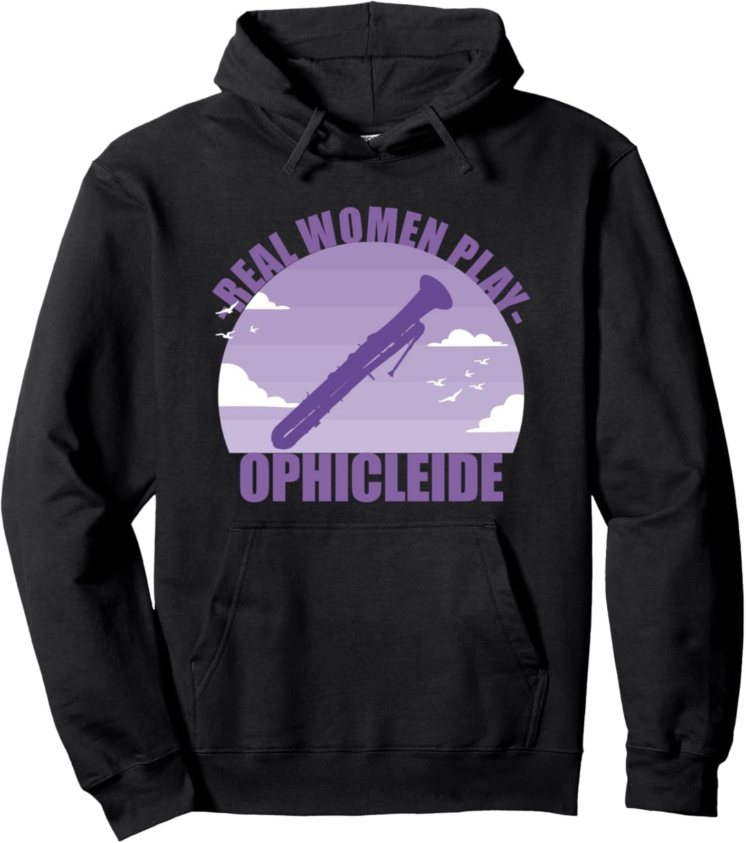 Ophikleide Musikerin Musikinstrument Mädchen Blasinstrument Pullover Hoodie