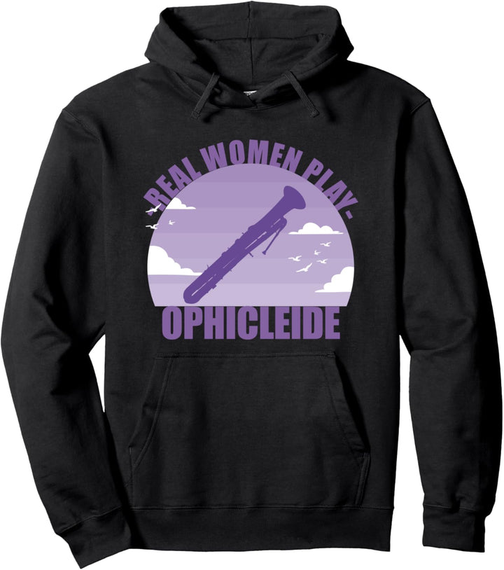 Ophikleide Musikerin Musikinstrument Mädchen Blasinstrument Pullover Hoodie
