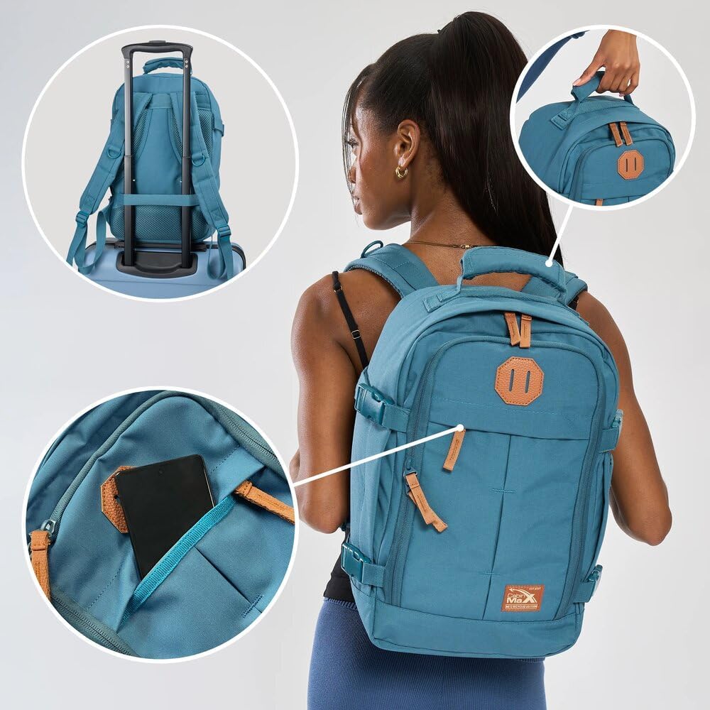 Cabin Max Reiserucksack, 40 x 20 x 25 cm, für Handgepäck – Rucksack mit niedrigem Sitz, geeignet für
