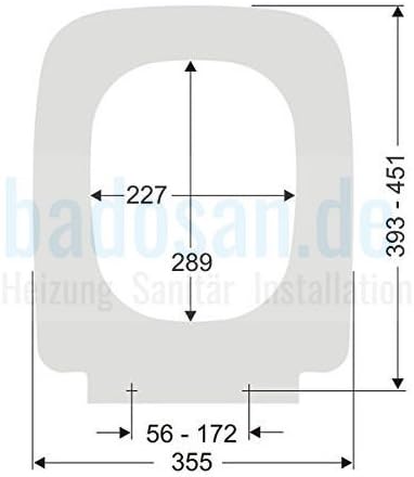 WC Sitz mit Absenkautomatik Softclose eckig | passend für Keramag Renova Nr. 1 Plan | weiss | Edelst