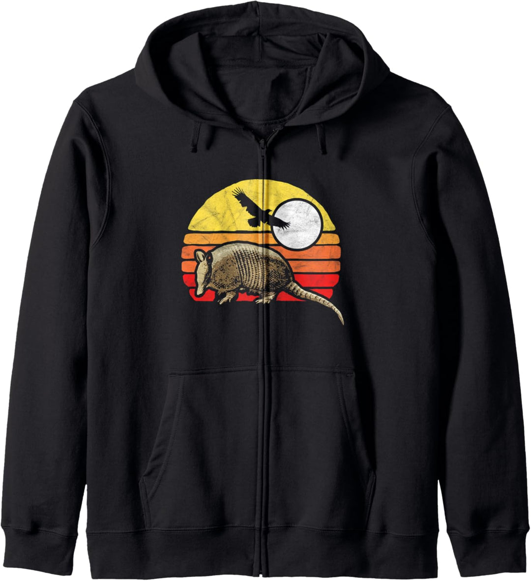 Armadillo & Sun Vintage 80s Distressed Graphic Kapuzenjacke