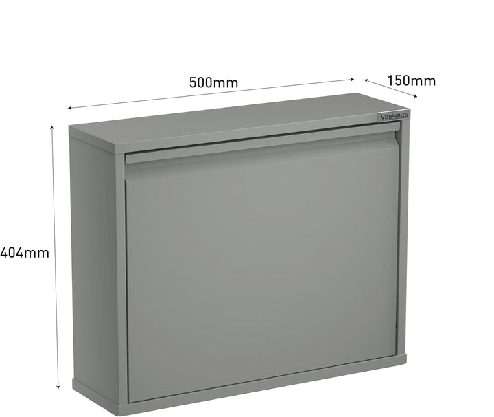 VEEHAUS Schuhregal Schmal Metall Schuhschrank Hoch Schuhkipper mit Magnetische Abdeckung Metall Mont
