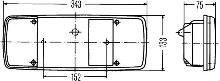 HELLA - Heckleuchte - Halogen - für u.a. MAN F8, F9-series - ECE - links - 2VP 003 567-111, Links