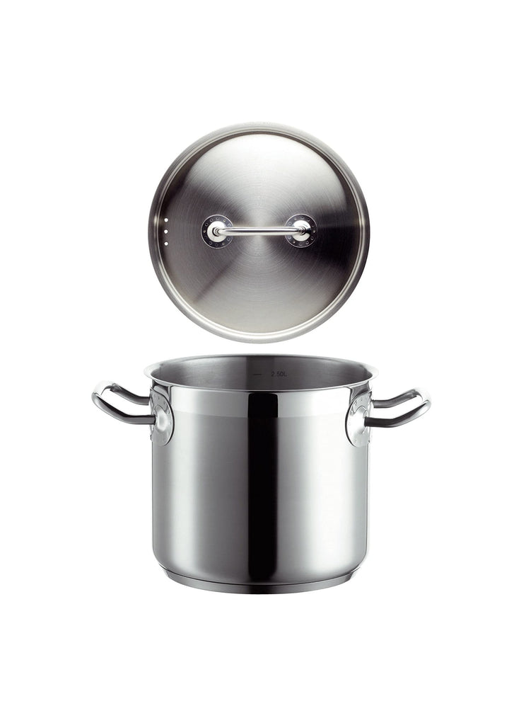 Mäser, Serie Professional, Gemüsetopf 16 cm mit Deckel, Topf aus hochwertigem Edelstahl 18/10, Induk