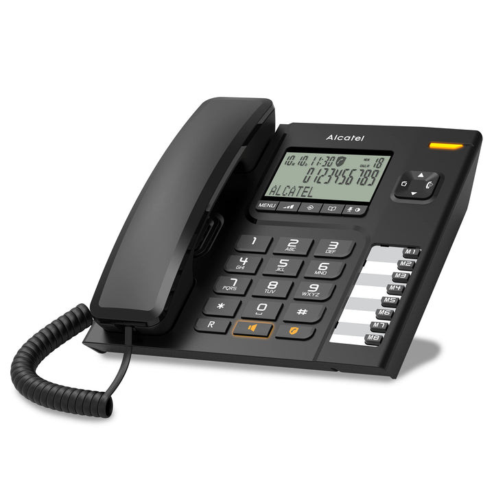 Alcatel T78, schnurgebundenes Festnetztelefon für Heim und Büro, grosses Display, 8 Direktwahltasten