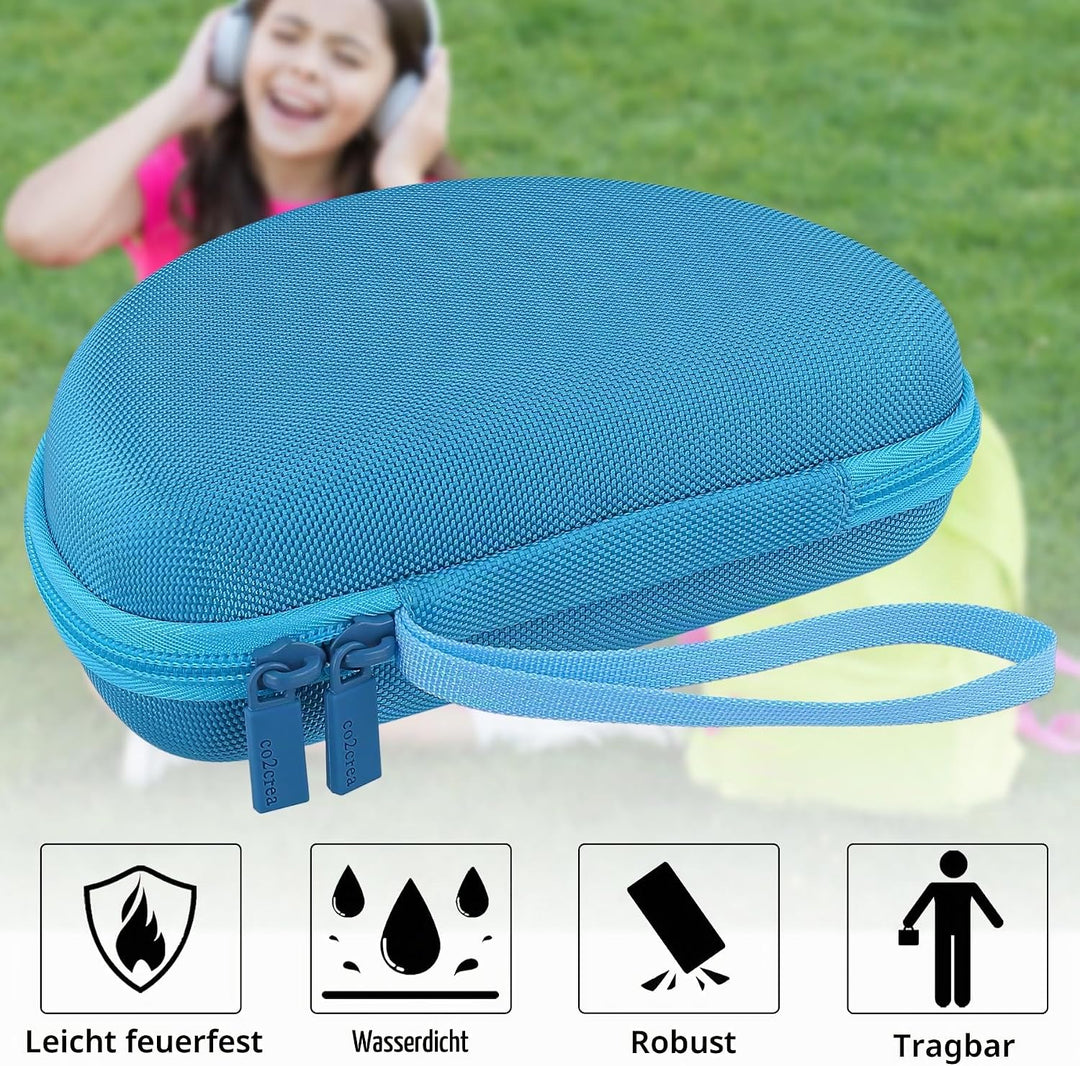 co2CREA Hart Tragbare Schutzhülle Etui Tasche für All-In-One Audioplayer Starterset Drix Blau Cookie