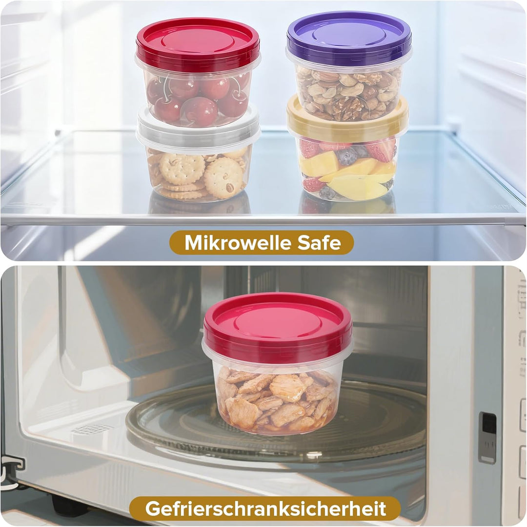 Mssushi 12 Stk 500ml Frischhaltedosen mit Deckel, Suppe Lebensmittelbehälter, Runde Wiederverwendbar